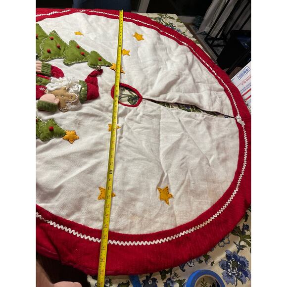 Santa's Best Christmas Tree Skirt Vintage Mini Kids Christmas Decor Santa Claus - Picture 8 of 8
